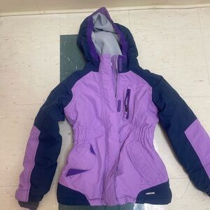 Lands' End Purple and Gray Fleece